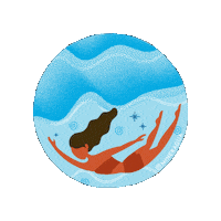 Beach Life Swimming Sticker by Mineragua