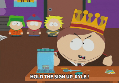 eric cartman table GIF by South Park 