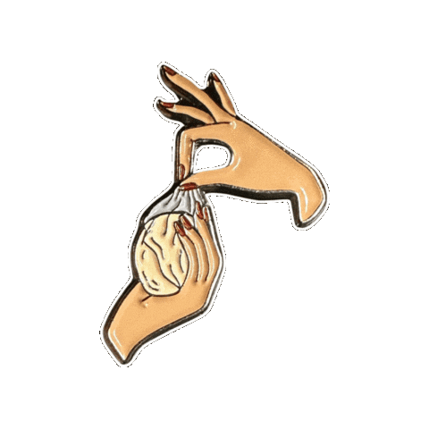 pinnedpins giphygifmaker food hand female Sticker