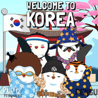 South Korea Travel GIF by Pudgy Penguins