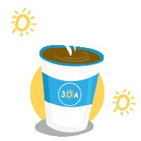 Hot Coffee Beach Happy Sticker by 30A