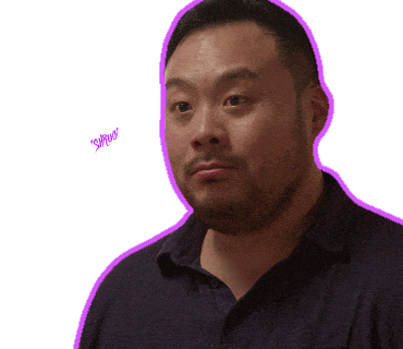 david chang shrug Sticker by Ugly Delicious