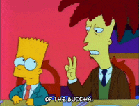 Scared Season 3 GIF by The Simpsons