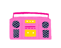 Party Sound Sticker by Manon Mooky