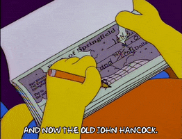 lisa simpson check GIF