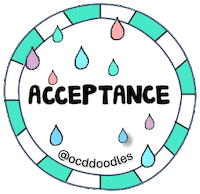 ocddoodles act acceptance ocd doodles ocddoodles Sticker