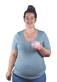 Sparen Sticker by Kinderkoopjesjager.nl