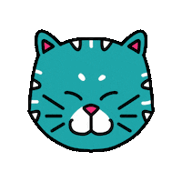 Cat Face Sticker by Pionicon Studios
