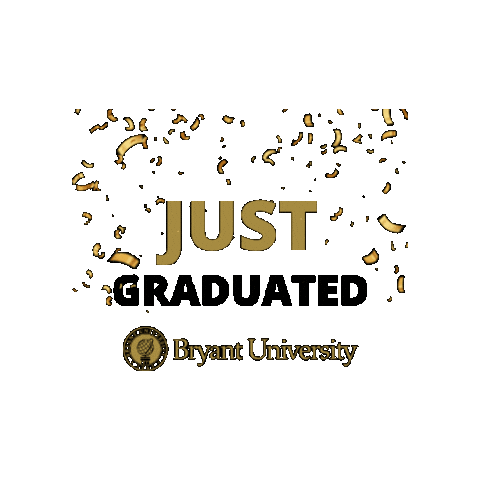 Bryant_Graduate_Programs giphygifmaker graduation graduate bryant Sticker
