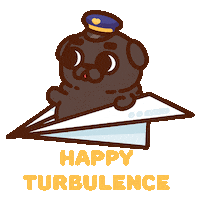 Travel Flying Sticker by Puglie Pug