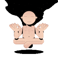 Animation Meditating Sticker