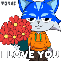 I Love You Hug Sticker by Toshithecat