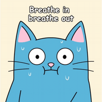 Sweating Blue Cat GIF