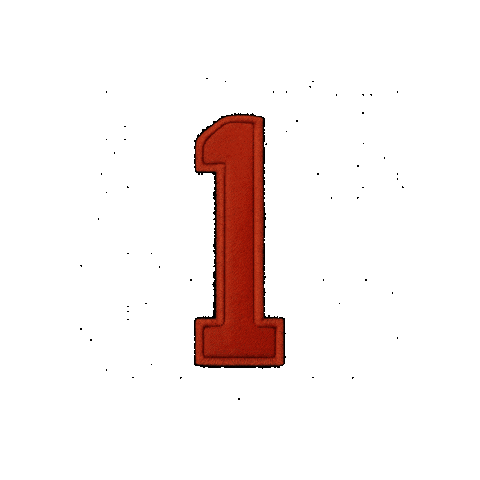 Customnumbered giphygifmaker red 1 one Sticker