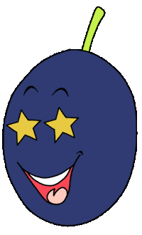 Emoji Plum Sticker by Kai Pflaume