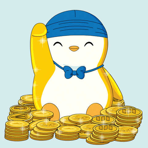 Gold Penguin GIF by Pudgy Penguins