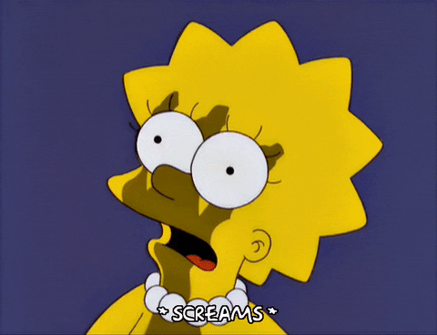 scared lisa simpson GIF
