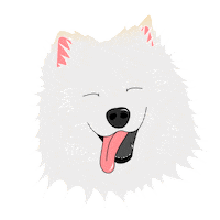 medienwerk_agentur fluffy happydog samoyed henlo Sticker