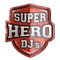 superhero_djs logo dj super hero Sticker
