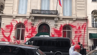 Russian Consulate in NYC Vandalized With Red Paint