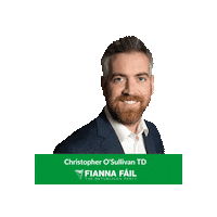 fiannafailparty fianna fail fiannafail christopher o sullivan td chris o sullivan td Sticker