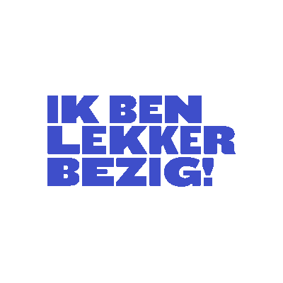 studiokordaat anderhalvemeter ikbenlekkerbezig lekkerbezigleiden jijbentlekkerbezig Sticker