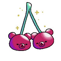 Bear Cherry Sticker