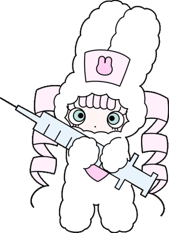 Bunny 注射 Sticker by mineco