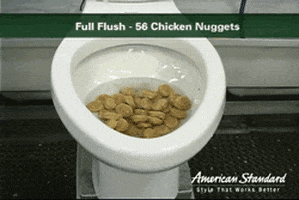 annakerepeczki giphyupload toilet chicken nuggets GIF