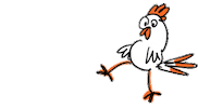 Walking Hen Sticker