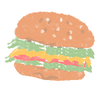 ハンバーガー Sticker