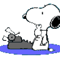 peanuts writing Sticker