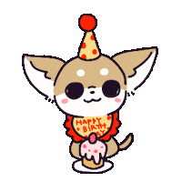 Happy Birthday Dog Sticker