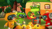 Party Camping GIF by moonbug