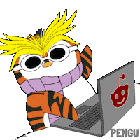 Working Locked In Sticker by Pudgy Penguins