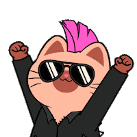 Excited Lets Go Sticker by Silly Kitties