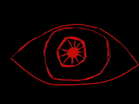 Searching Red And Black GIF by Barbara Pozzi