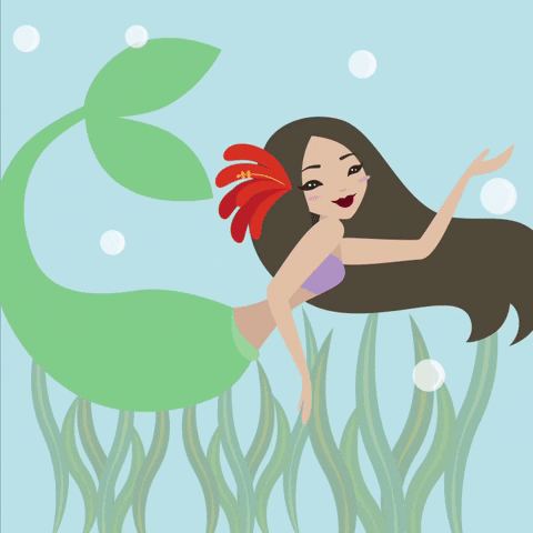 under the sea mermaid GIF by evite