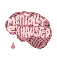 Tired Burnt Out Sticker