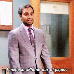 ihone out of paper GIF