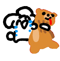 Sad Bear Sticker by Annafish