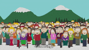 crowd happiness GIF by South Park 