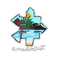 Travel Island Sticker