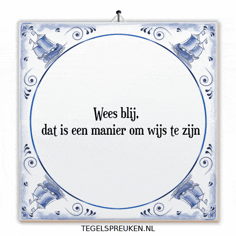 Vrolijk Wijsheid GIF by Tegelspreuken.nl