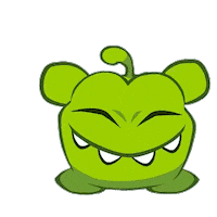 Happy Cuttherope Sticker by Om Nom