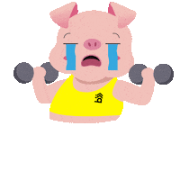 bodyhiitbrasil fitness feliz bacon game time Sticker