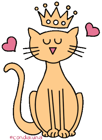 Condaluna giphyupload cat sticker queen Sticker