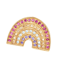 Rainbow Gold Sticker by Rosie Fortescue