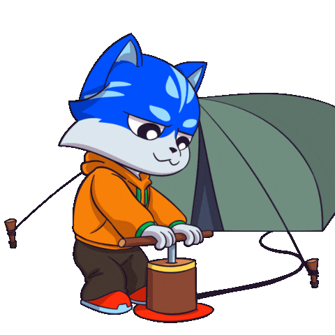 Camping Pump It Sticker by Toshithecat