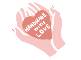Hand Made Heart Sticker